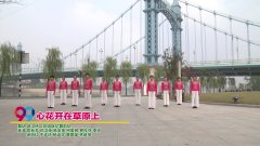 武汉硚口区姐妹花广场舞心花开在草原上-团队演示